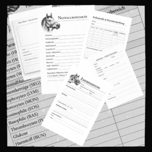 Bildausschnitt aus dem Tierarzt-Stallbuch für Pferde
